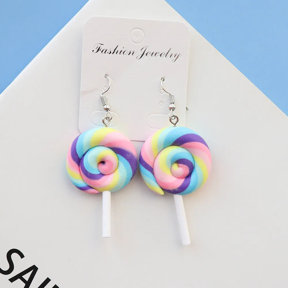 1 Pair Casual Sweet Candy Soft Clay Drop Earrings