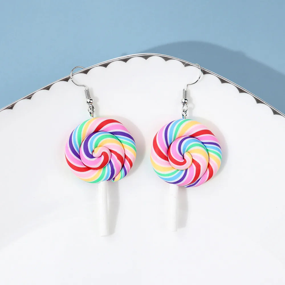 1 Pair Casual Sweet Candy Soft Clay Drop Earrings