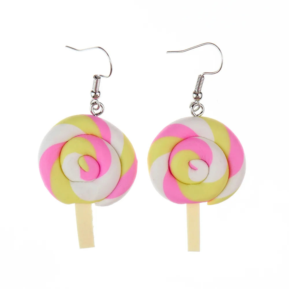 1 Pair Casual Sweet Candy Soft Clay Drop Earrings