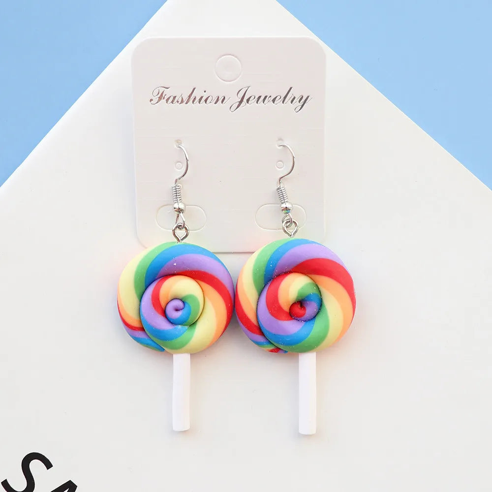 1 Pair Casual Sweet Candy Soft Clay Drop Earrings