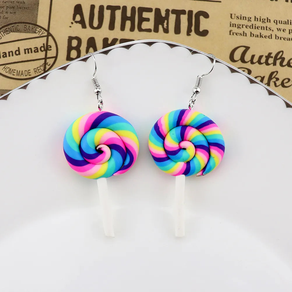 1 Pair Casual Sweet Candy Soft Clay Drop Earrings