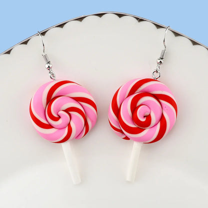 1 Pair Casual Sweet Candy Soft Clay Drop Earrings