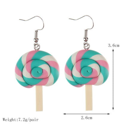 1 Pair Casual Sweet Candy Soft Clay Drop Earrings