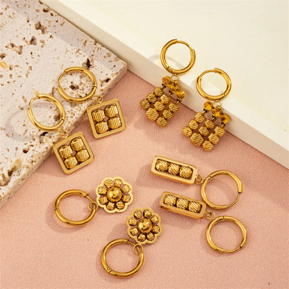 1 Pair Casual Sweet Commute Geometric Plating 304 Stainless Steel 18K Gold Plated Drop Earrings