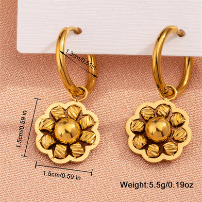 1 Pair Casual Sweet Commute Geometric Plating 304 Stainless Steel 18K Gold Plated Drop Earrings