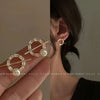 1 Pair Casual Sweet Heart Shape Flower Bow Knot Tassel Enamel Inlay Alloy Rhinestones Drop Earrings Ear Studs