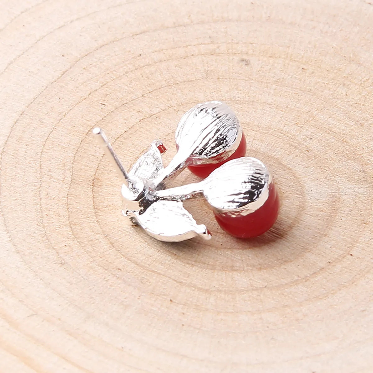 1 Pair Casual Sweet Pastoral Cherry Imitation Pearl Alloy Ear Studs