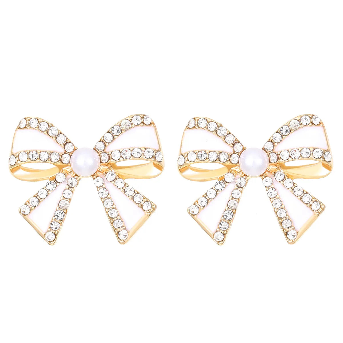 1 Pair Casual Sweet Simple Style Bow Knot Alloy Ear Studs