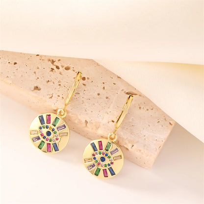 1 Pair Casual Sweet Simple Style Heart Shape Plating Inlay Stainless Steel Zircon Drop Earrings