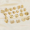 1 Pair Casual Vacation Beach Scallop Heart Shape Bow Knot 304 Stainless Steel 18K Gold Plated Earrings Ear Studs