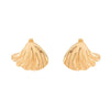 1 Pair Casual Vacation Beach Scallop Heart Shape Bow Knot 304 Stainless Steel 18K Gold Plated Earrings Ear Studs