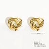 1 Pair Casual Vacation Beach Scallop Heart Shape Bow Knot 304 Stainless Steel 18K Gold Plated Earrings Ear Studs