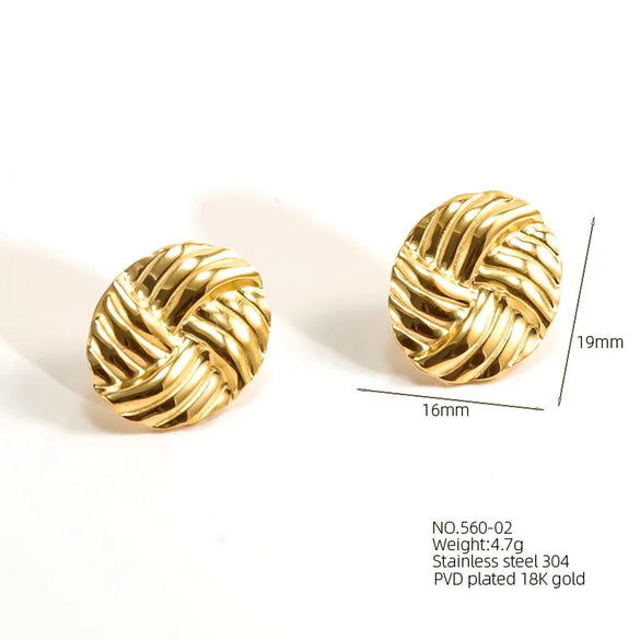 1 Pair Casual Vacation Beach Scallop Heart Shape Bow Knot 304 Stainless Steel 18K Gold Plated Earrings Ear Studs