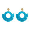 1 Pair Casual Vacation Beach Tassel Patchwork Alloy Raffia Drop Earrings