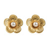 1 Pair Casual Vacation Classic Style Flower Inlay Alloy Artificial Pearls Resin Gold Plated Silver Plated Ear Studs