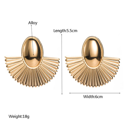 1 Pair Casual Vacation Classic Style Geometric Alloy Gold Plated Silver Plated Ear Studs