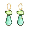 1 Pair Casual Vacation Classic Style Geometric Patchwork Inlay Alloy Resin Resin 14K Gold Plated Drop Earrings