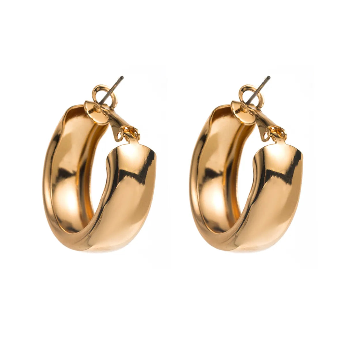 1 Pair Casual Vacation Classic Style Geometric Solid Color Alloy Gold Plated Ear Studs