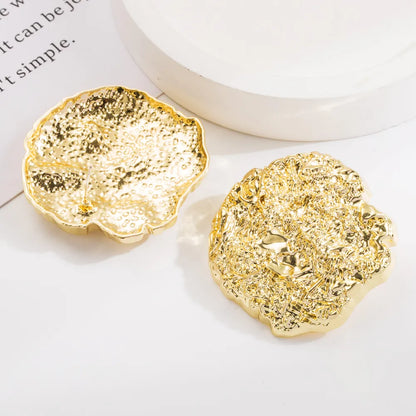 1 Pair Casual Vacation Classic Style Round Plating Alloy Gold Plated Silver Plated Ear Studs