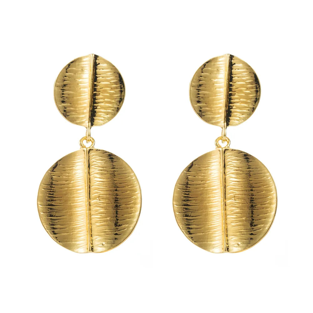 1 Pair Casual Vacation Classic Style Round Water Droplets Plating Alloy Gold Plated Silver Plated Drop Earrings Ear Studs