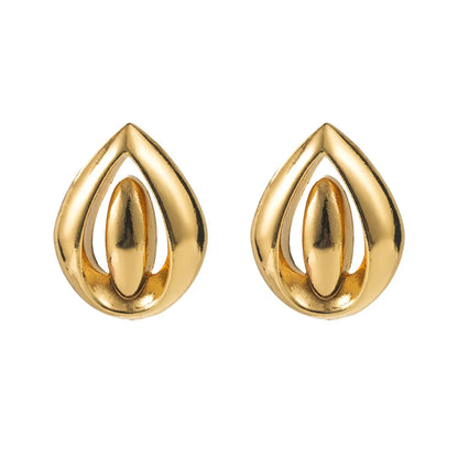 1 Pair Casual Vacation Classic Style Round Water Droplets Plating Alloy Gold Plated Silver Plated Drop Earrings Ear Studs