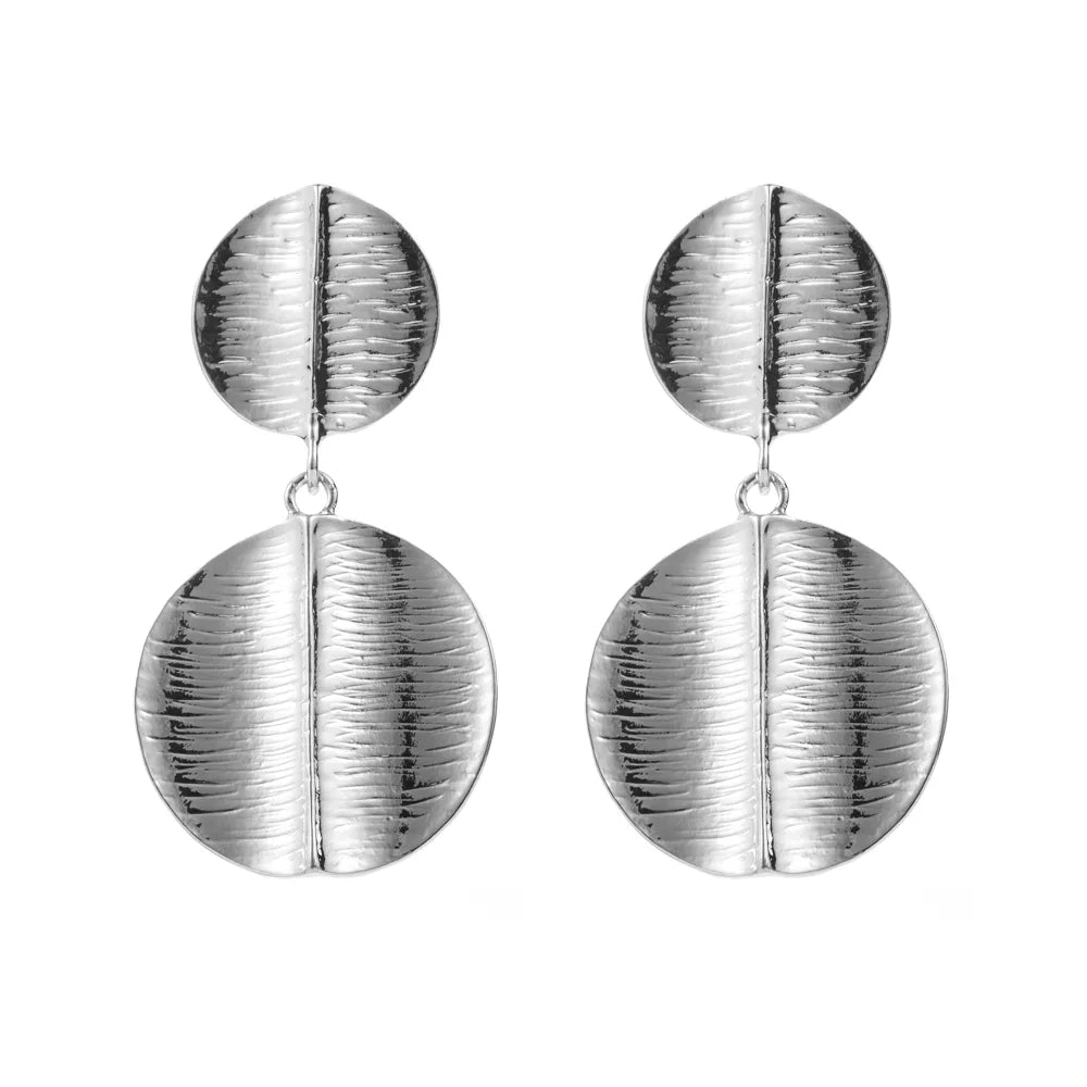 1 Pair Casual Vacation Classic Style Round Water Droplets Plating Alloy Gold Plated Silver Plated Drop Earrings Ear Studs