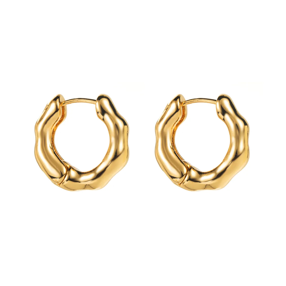 1 Pair Casual Vacation Classic Style Solid Color Plating Alloy 14K Gold Plated Earrings