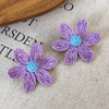 1 Pair Casual Vacation Classic Style Sunflower Alloy Raffia Ear Studs