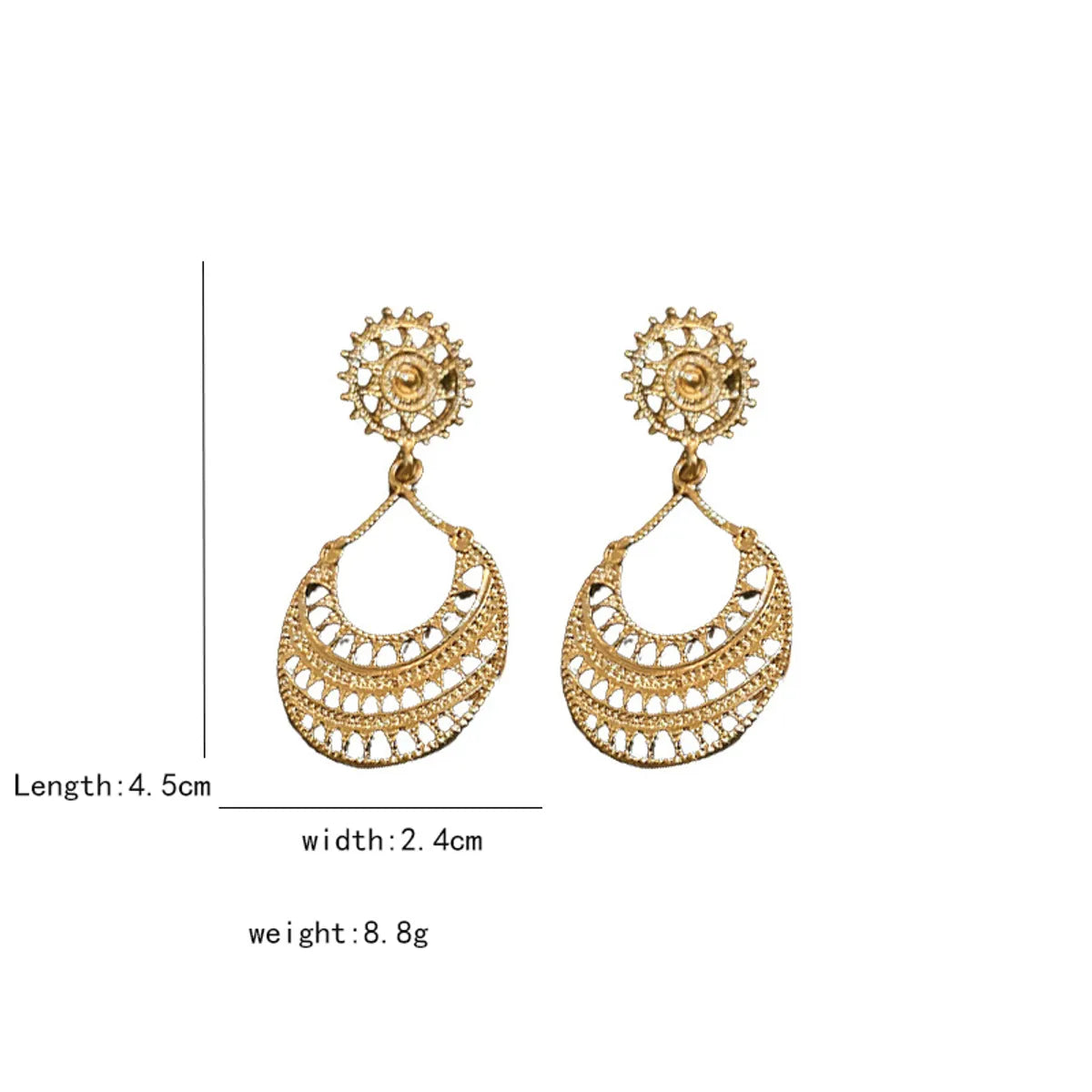 1 Pair Casual Vacation Geometric Alloy Drop Earrings