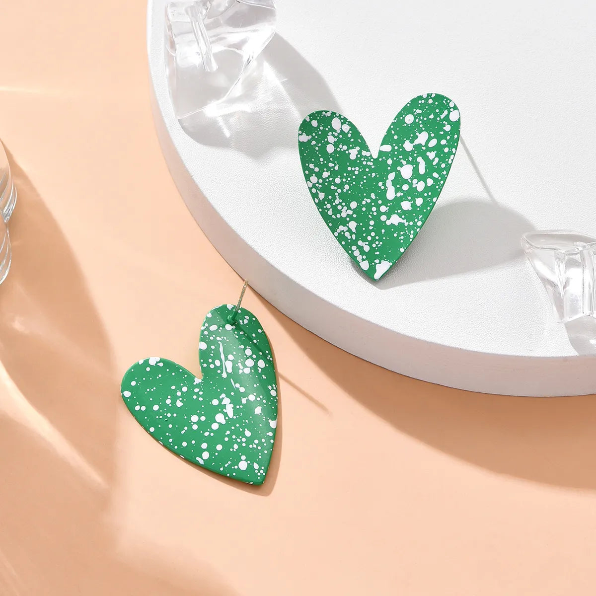 1 Pair Casual Vacation Heart Shape Iron Ear Studs