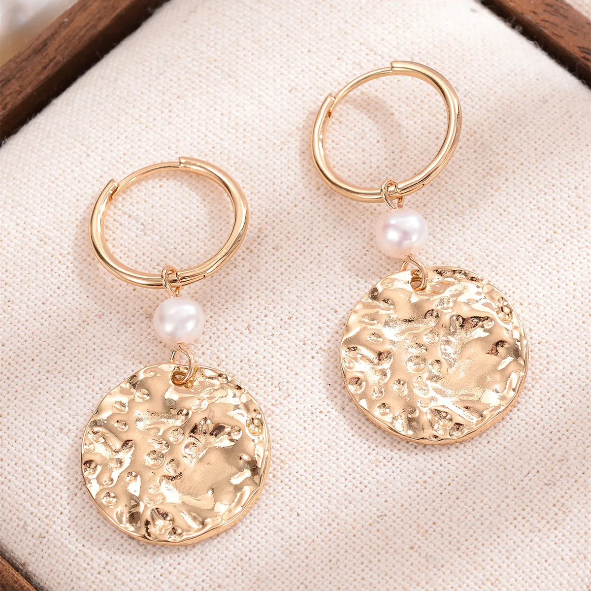 1 Pair Casual Vacation Irregular Plating Copper Drop Earrings