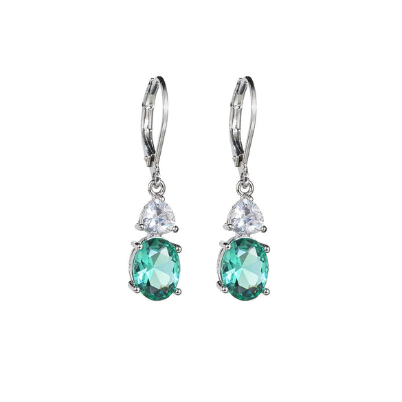 1 Pair Casual Vacation Solid Color Plating Inlay Copper Copper Alloy Crystal Zircon Drop Earrings