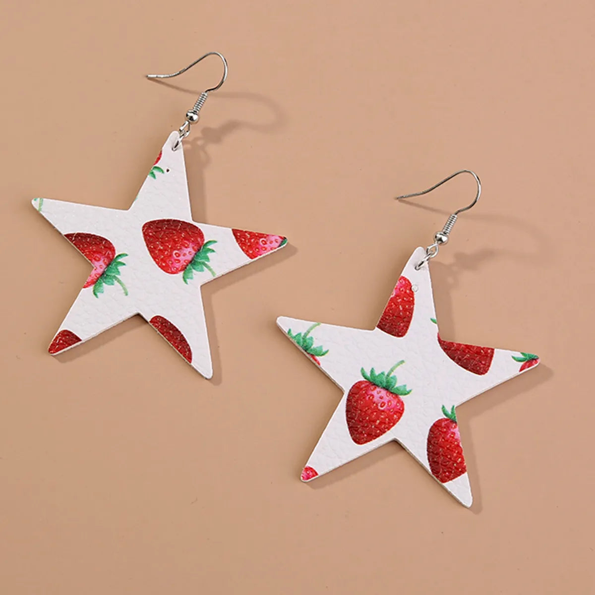 1 Pair Casual Vacation Star Fruit Imitation Leather Drop Earrings