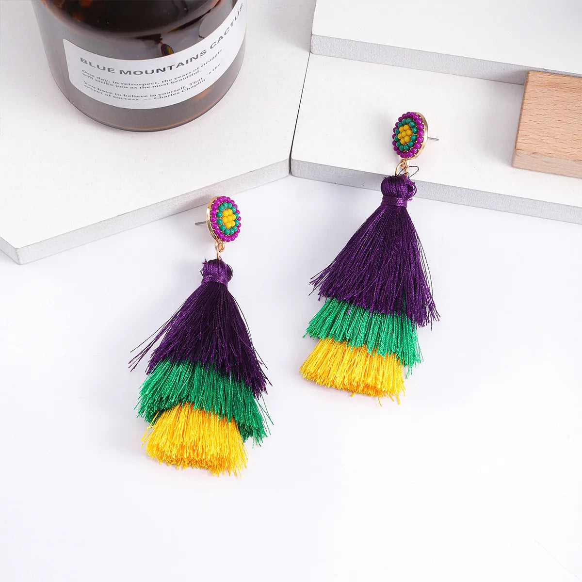 1 Pair Casual Vacation Tassel Alloy Drop Earrings