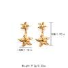 1 Pair Casual Vacation Tropical Starfish Snails Plating 304 Stainless Steel 14K Gold Plated Drop Earrings