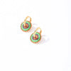 1 Pair Casual Vintage Style Round Flower Plating 304 Stainless Steel Copper Earrings