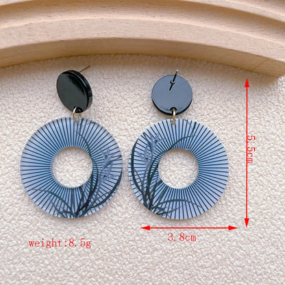 1 Pair Chinoiserie Classic Style Chinese Character Bamboo Arylic Drop Earrings