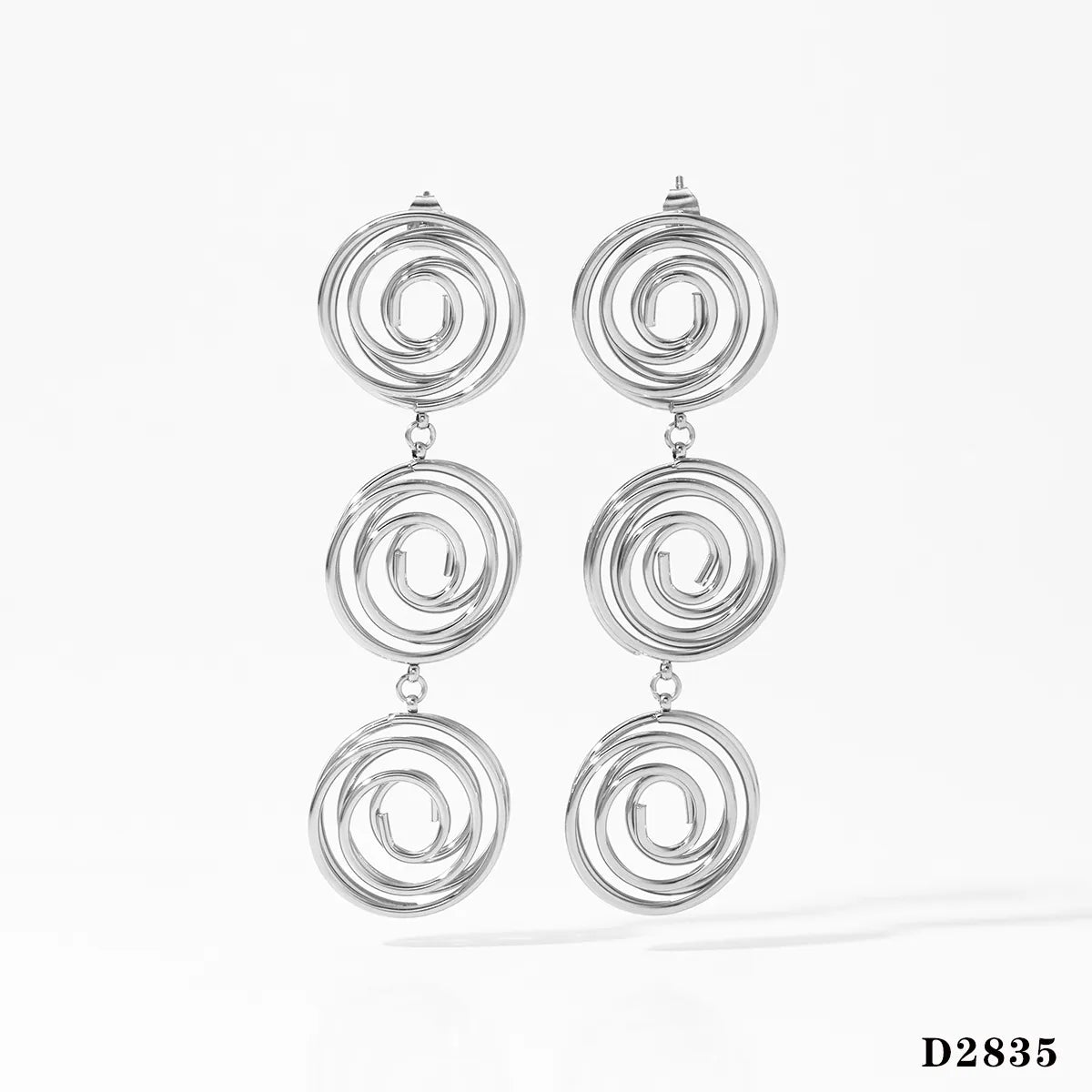 1 Pair Classic Style Artistic Mosquito Coil Plating 304 Stainless Steel 16K Gold Plated White Gold Plated Gold Plated Drop Earrings