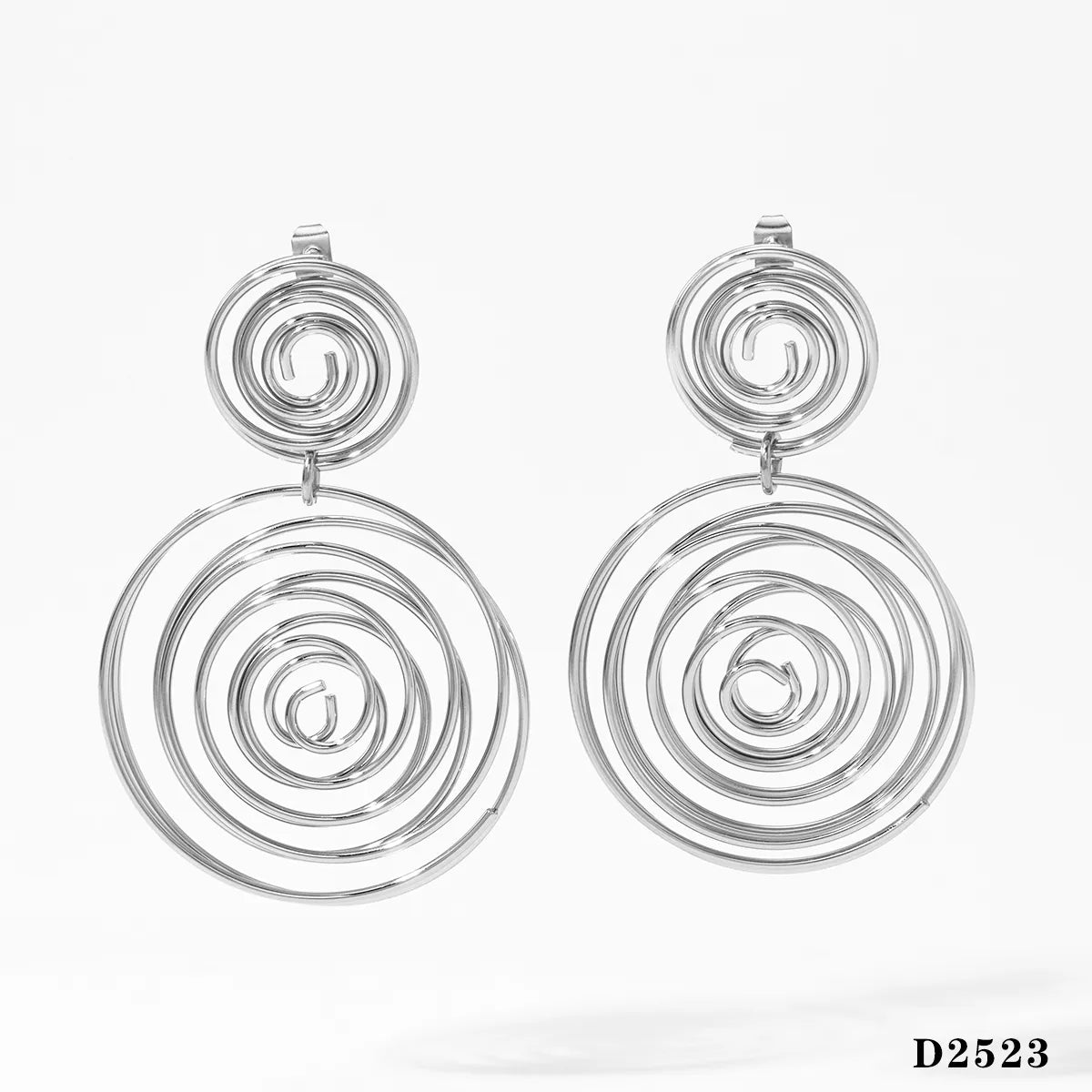 1 Pair Classic Style Artistic Mosquito Coil Plating 304 Stainless Steel 16K Gold Plated White Gold Plated Gold Plated Drop Earrings