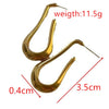 1 Pair Classic Style Asymmetrical Titanium Steel 18K Gold Plated Ear Studs