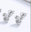 1 Pair Classic Style Cartoon Plating Inlay Sterling Silver Zircon Ear Studs