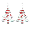 1 Pair Classic Style Christmas Tree Pu Leather Iron Ear Hook