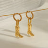 1 Pair Classic Style Commute Boots 304 Stainless Steel 18K Gold Plated Drop Earrings