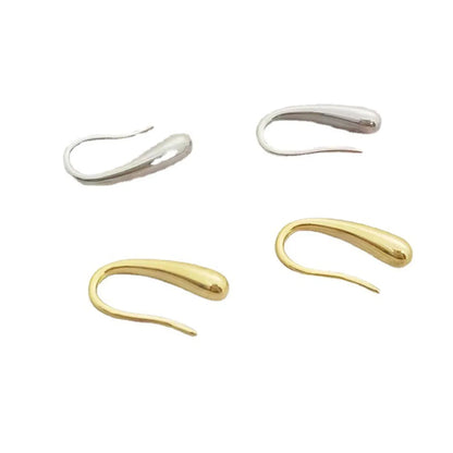 1 Pair Classic Style Commute U Shape Solid Color Stainless Steel Earrings