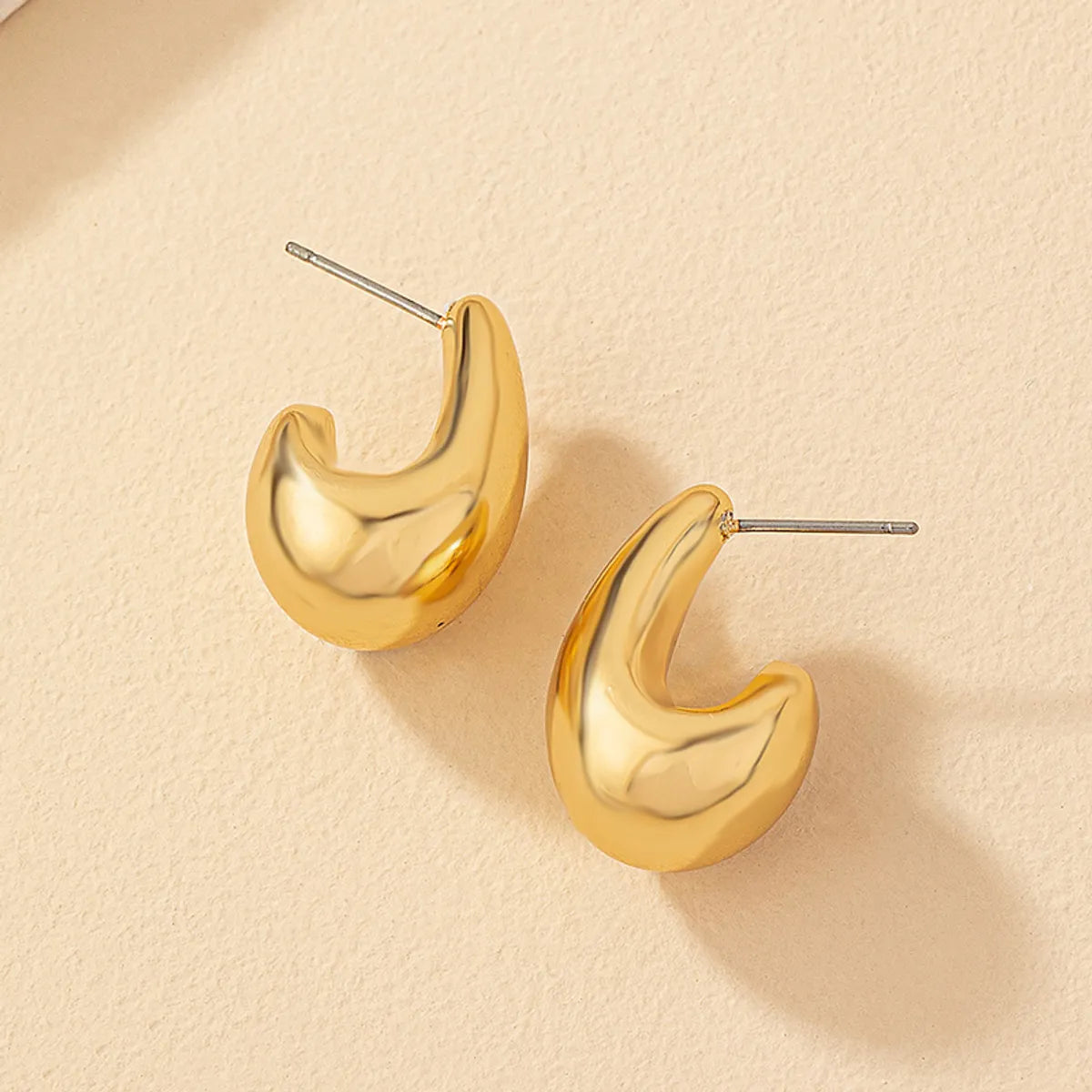 1 Pair Classic Style Commute Water Droplets Plating Alloy Ferroalloy 14k Gold Plated Silver Plated Ear Studs