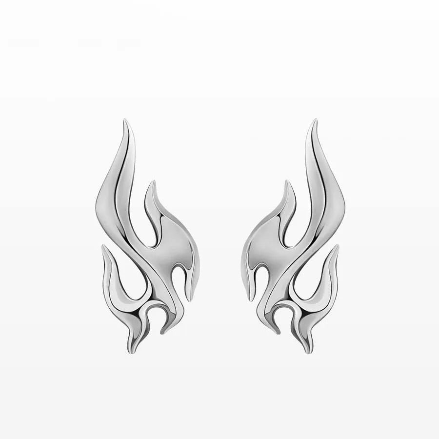 1 Pair Classic Style Flame 304 Stainless Steel None None Ear Studs