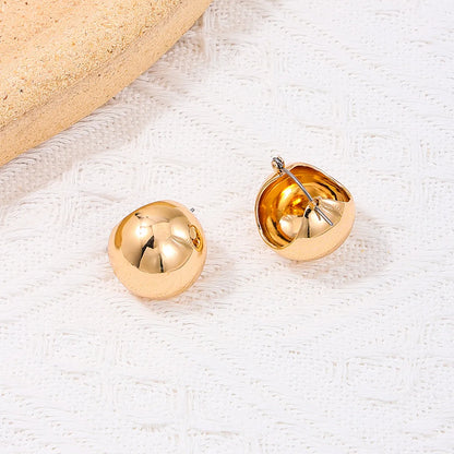 1 Pair Classic Style Geometric Alloy Huggie Earrings