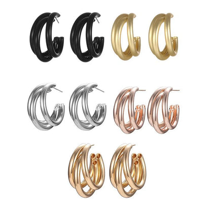 1 Pair Classic Style Geometric Plating Alloy Earrings