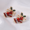 1 Pair Classic Style Geometric Santa Claus Snowflake Alloy Drop Earrings Ear Studs