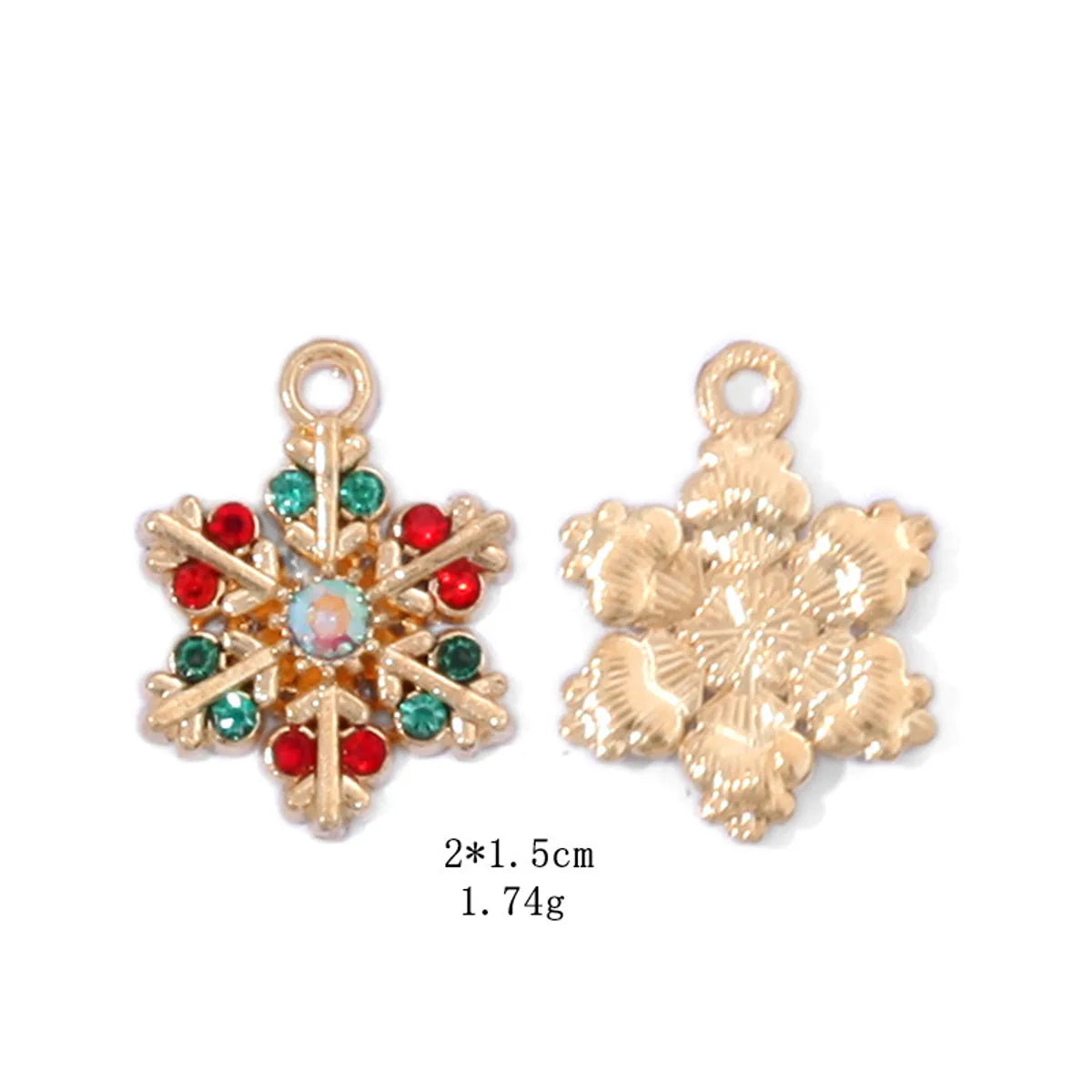 1 Pair Classic Style Geometric Santa Claus Snowflake Alloy Drop Earrings Ear Studs